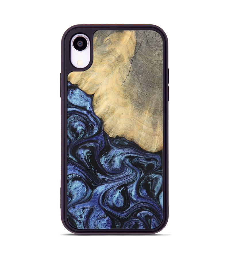 iPhone Xr Wood+Resin Phone Case - Francisco (Blue, 699827)