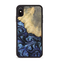 iPhone Xs Max Wood+Resin Phone Case - Francisco (Blue, 699827)