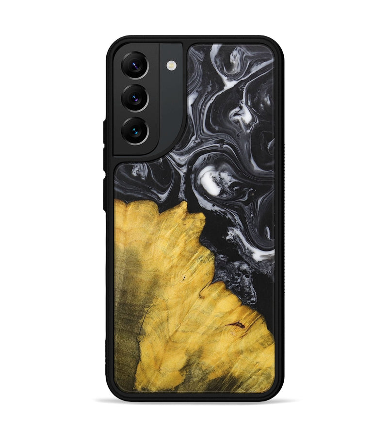 Galaxy S22 Plus Wood+Resin Phone Case - Marcella (Black & White, 699861)