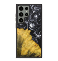Galaxy S23 Ultra Wood+Resin Phone Case - Marcella (Black & White, 699861)