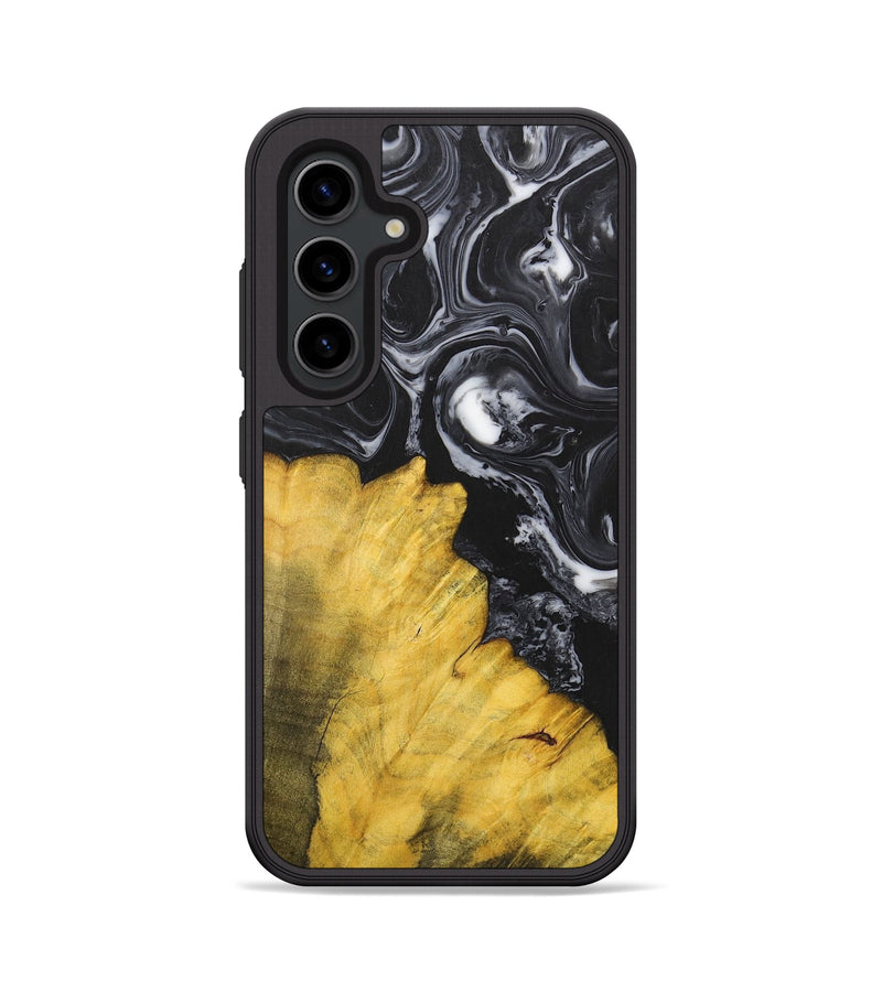 Galaxy S24 Wood+Resin Phone Case - Marcella (Black & White, 699861)