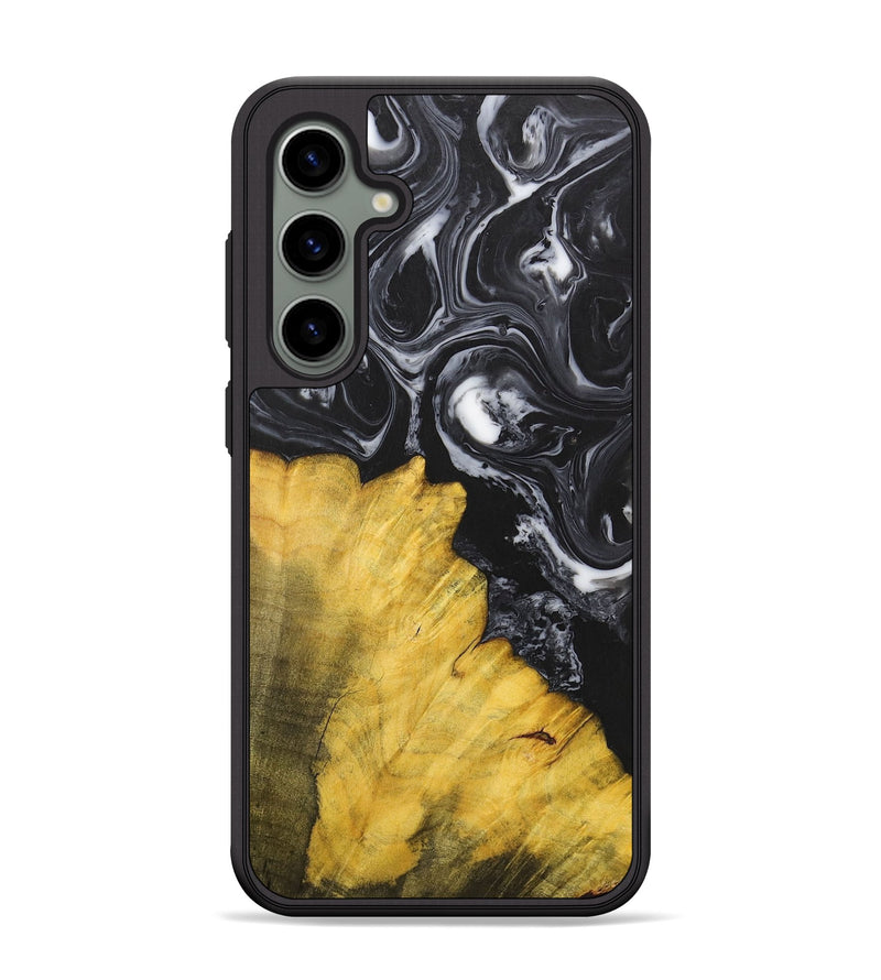 Galaxy S24 Plus Wood+Resin Phone Case - Marcella (Black & White, 699861)