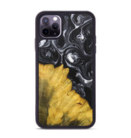 iPhone 11 Pro Max Wood+Resin Phone Case - Marcella (Black & White, 699861)