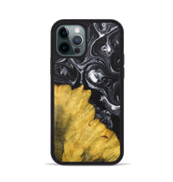 iPhone 12 Pro Wood+Resin Phone Case - Marcella (Black & White, 699861)