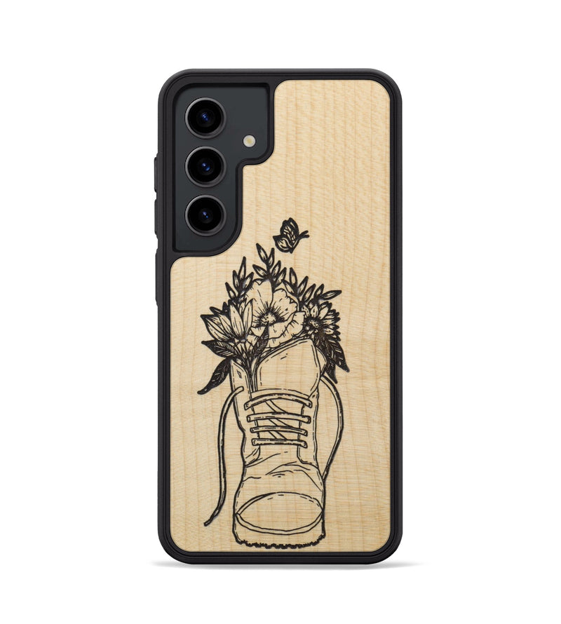 Galaxy S24 Wood Phone Case - Wildflower Walk - Maple (Curated)