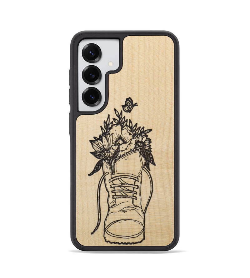 Galaxy S25 Wood Phone Case - Wildflower Walk - Maple (Curated)
