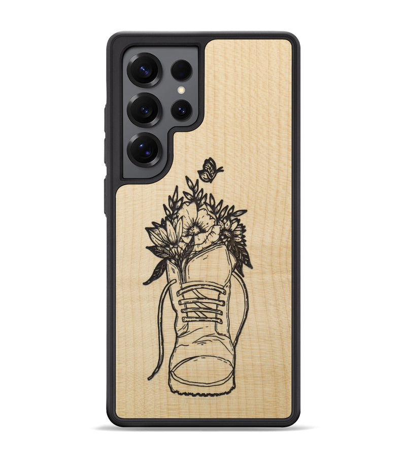 Galaxy S25 Ultra Wood Phone Case - Wildflower Walk - Maple (Curated)