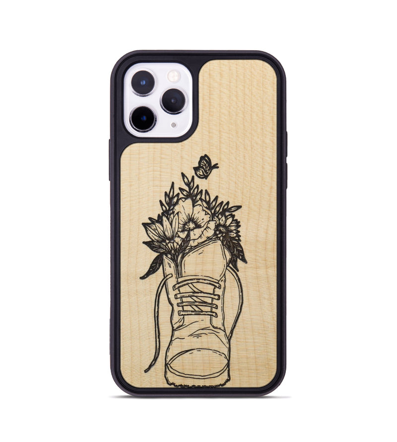 iPhone 11 Pro Wood Phone Case - Wildflower Walk - Maple (Curated)