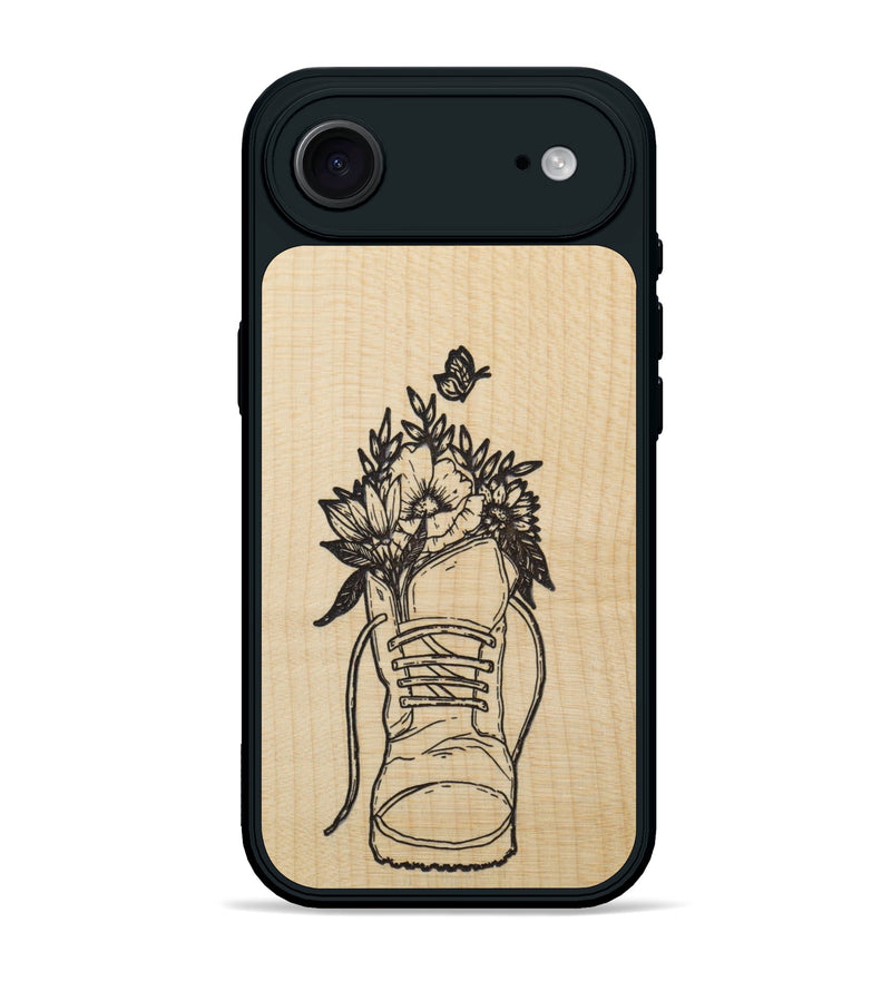 iPhone 17 Air Wood Phone Case - Wildflower Walk - Maple (Curated)