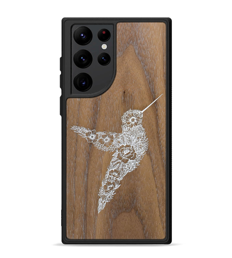 Galaxy S22 Ultra Wood+Resin Phone Case - Hover In The Moment - Walnut (Curated)