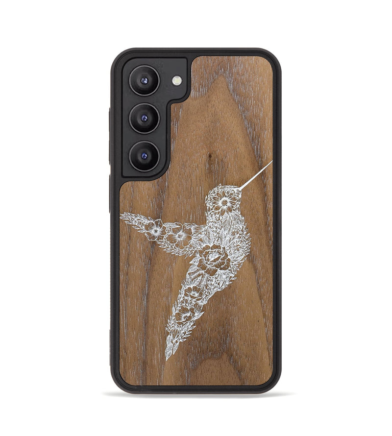 Galaxy S23 Wood+Resin Phone Case - Hover In The Moment - Walnut (Curated)