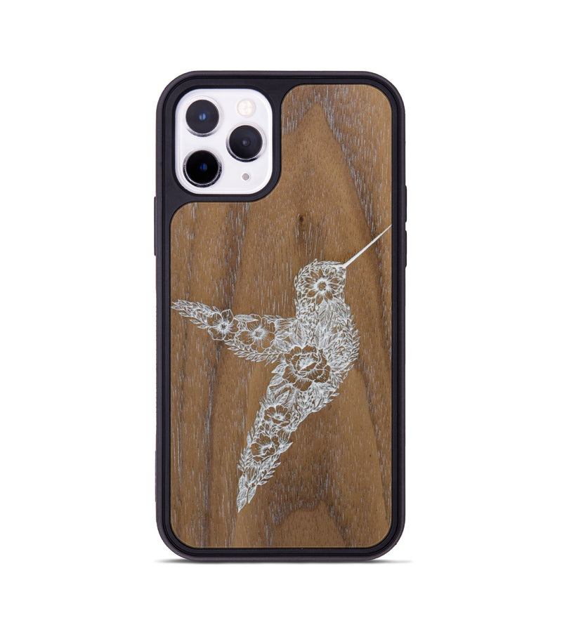 iPhone 11 Pro Wood Phone Case - Hover In The Moment - Walnut (Curated)