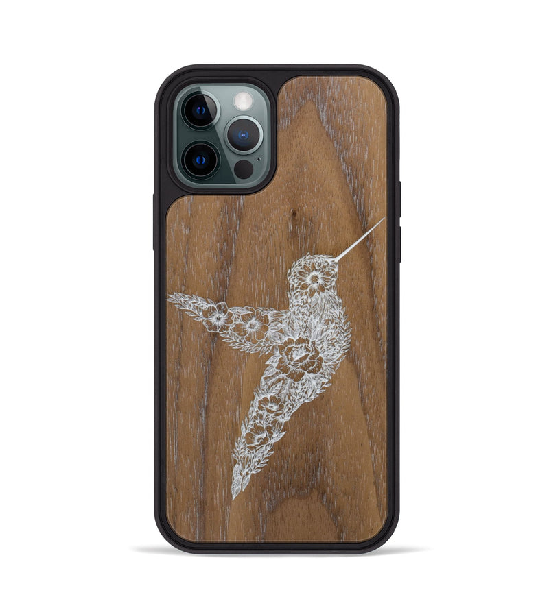iPhone 12 Pro Wood Phone Case - Hover In The Moment - Walnut (Curated)