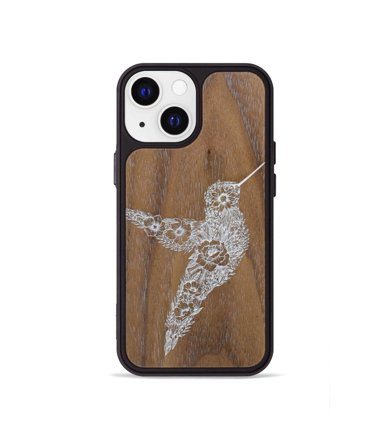 iPhone 13 mini Wood Phone Case - Hover In The Moment - Walnut (Curated)