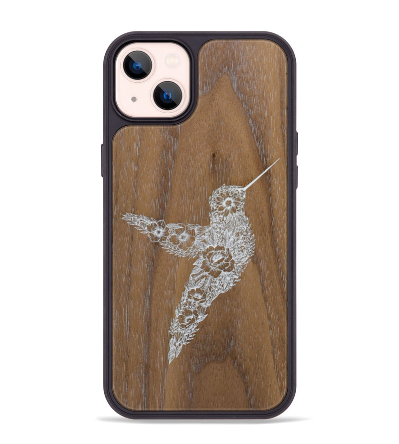 iPhone 14 Plus Wood Phone Case - Hover In The Moment - Walnut (Curated)