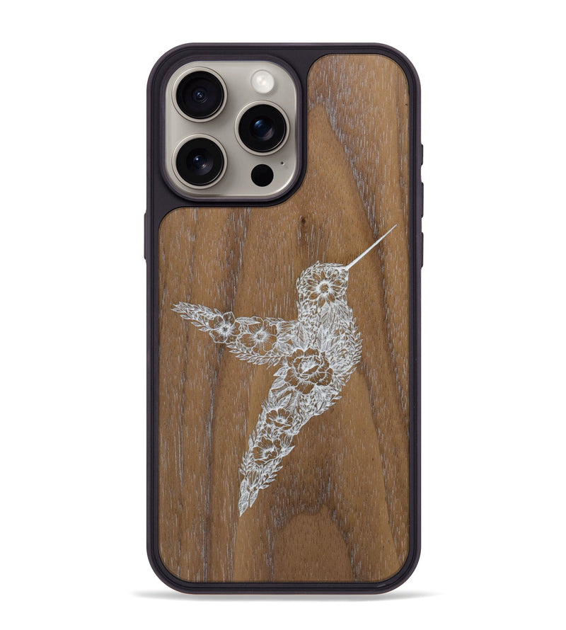 iPhone 15 Pro Max Wood Phone Case - Hover In The Moment - Walnut (Curated)