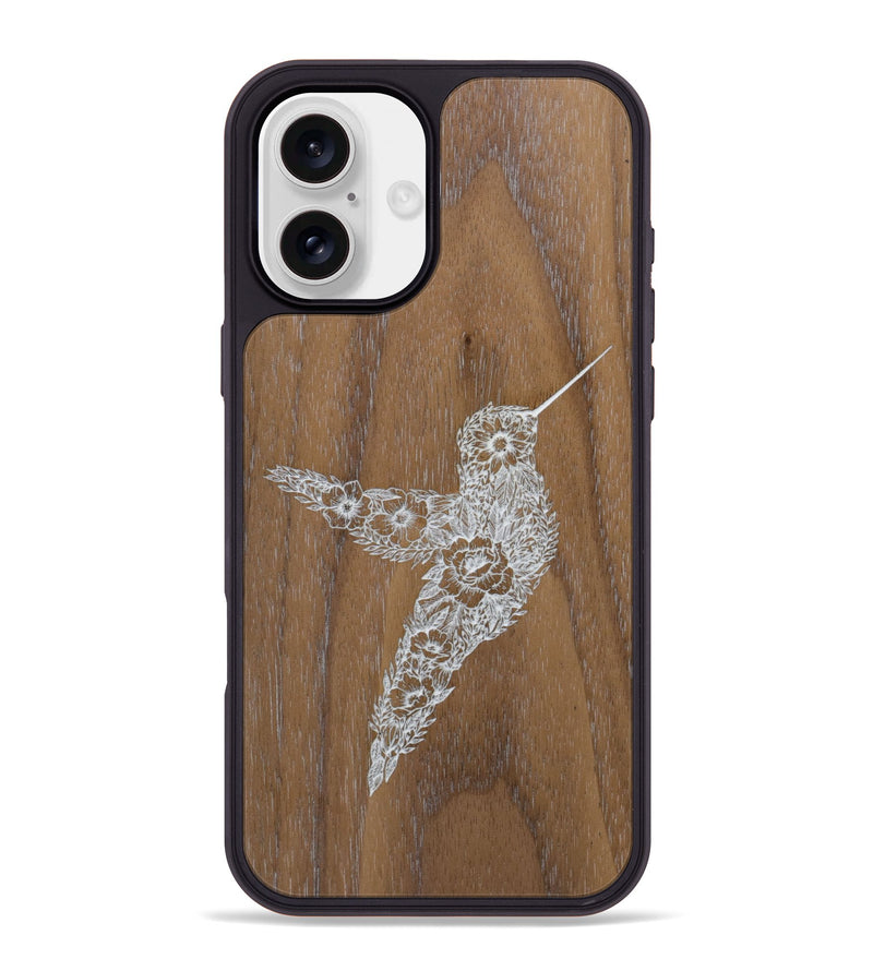 iPhone 16 Plus Wood Phone Case - Hover In The Moment - Walnut (Curated)
