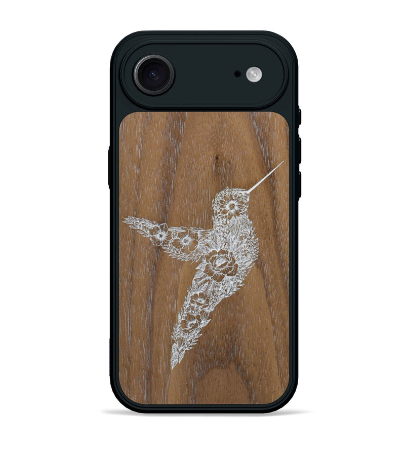 iPhone 17 Air Wood Phone Case - Hover In The Moment - Walnut (Curated)