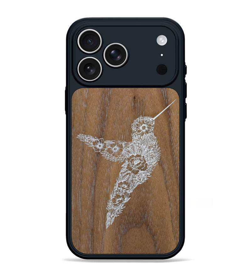 iPhone 17 Pro Max Wood Phone Case - Hover In The Moment - Walnut (Curated)