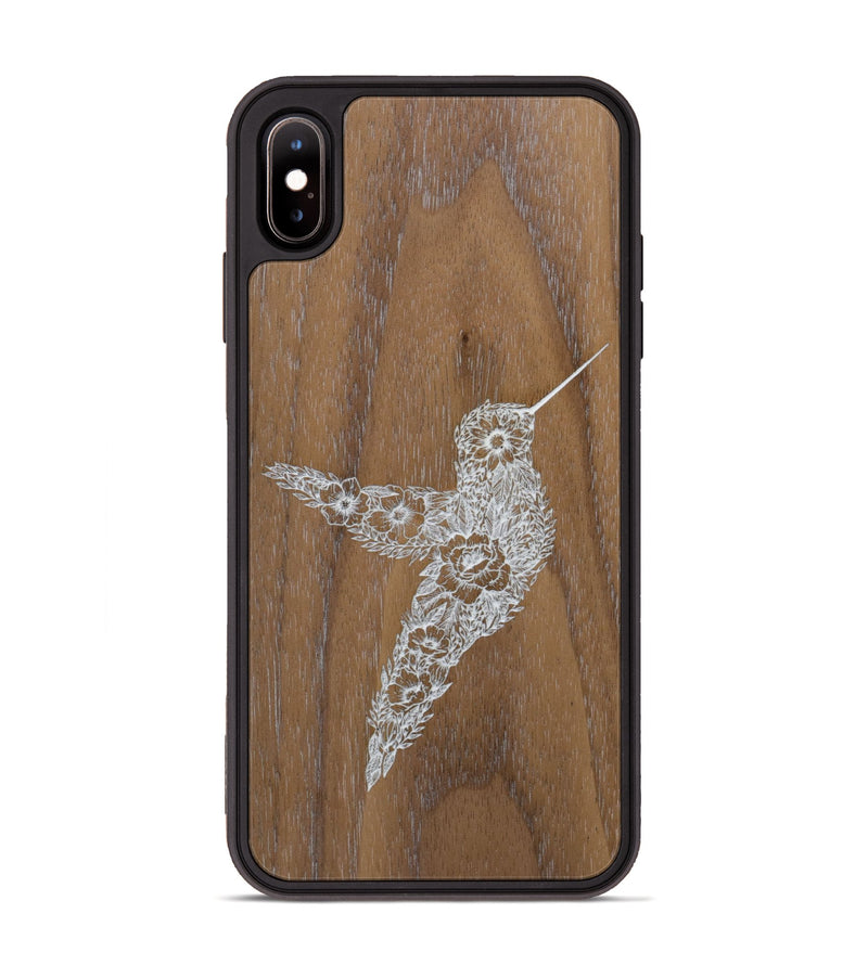 iPhone Xs Max Wood Phone Case - Hover In The Moment - Walnut (Curated)