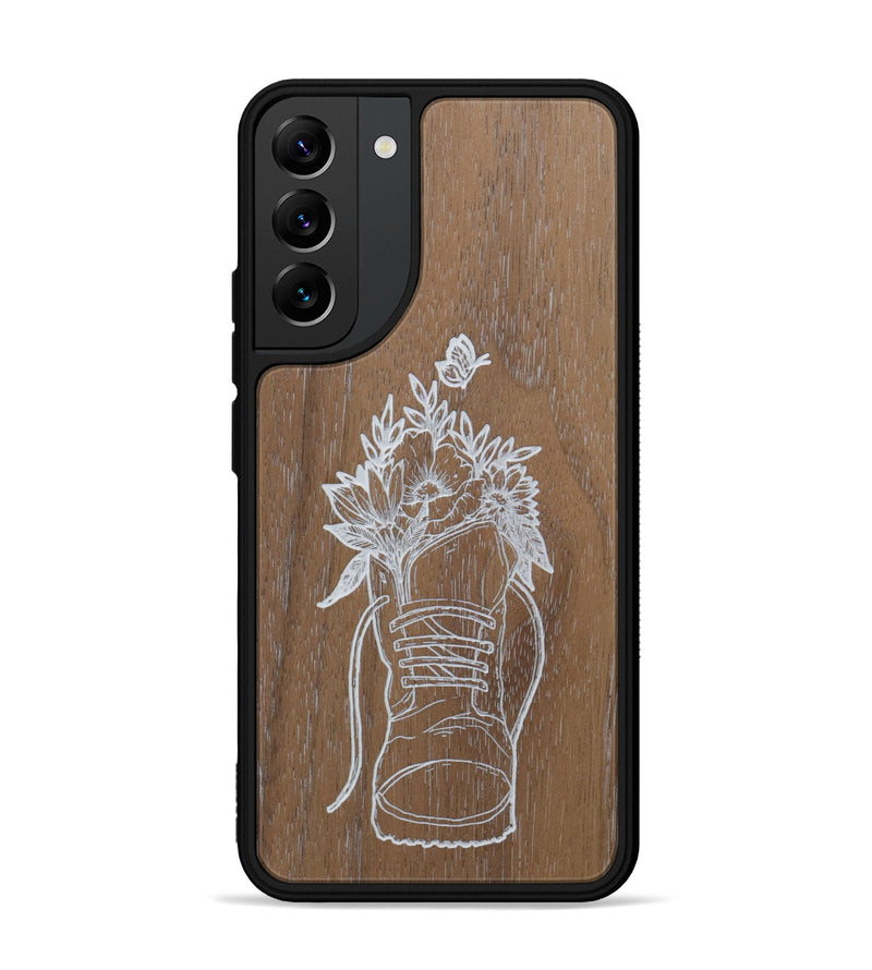 Galaxy S22 Plus Wood Phone Case - Wildflower Walk - Walnut (Curated)