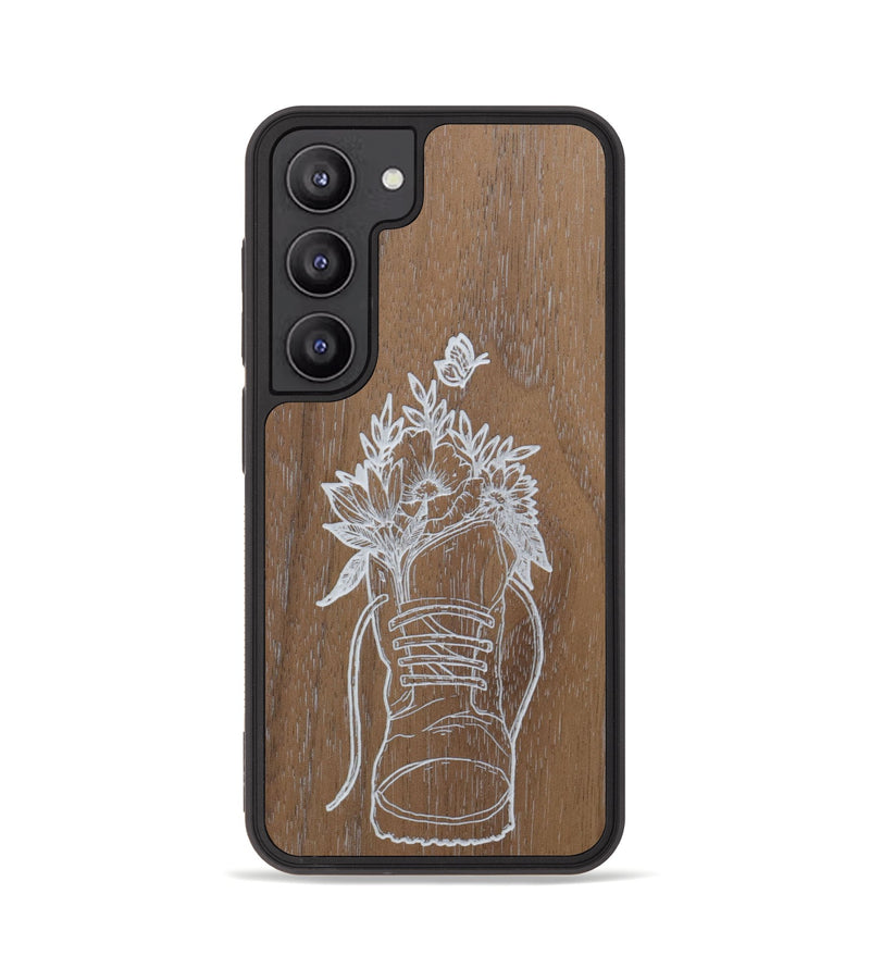 Galaxy S23 Wood Phone Case - Wildflower Walk - Walnut (Curated)