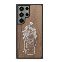 Galaxy S23 Ultra Wood+Resin Phone Case - Wildflower Walk - Walnut (Curated)