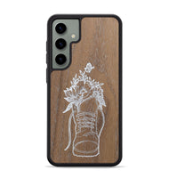 Galaxy S24 Plus Wood+Resin Phone Case - Wildflower Walk - Walnut (Curated)