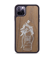iPhone 11 Pro Max Wood+Resin Phone Case - Wildflower Walk - Walnut (Curated)