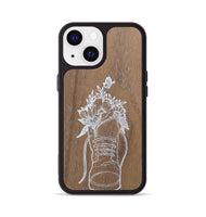 iPhone 13 Wood+Resin Phone Case - Wildflower Walk - Walnut (Curated)