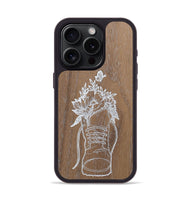 iPhone 15 Pro Wood+Resin Phone Case - Wildflower Walk - Walnut (Curated)