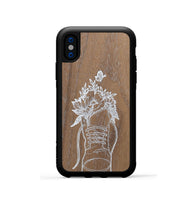 iPhone Xs Wood+Resin Phone Case - Wildflower Walk - Walnut (Curated)