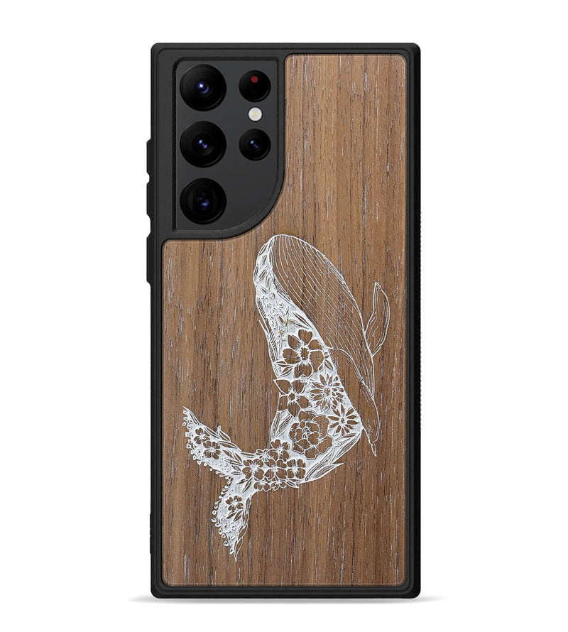 Galaxy S22 Ultra Wood+Resin Phone Case - Growth - Walnut (Curated)
