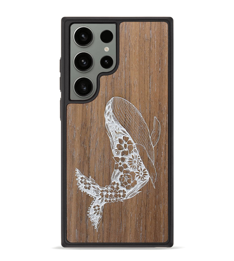 Galaxy S23 Ultra Wood+Resin Phone Case - Growth - Walnut (Curated)