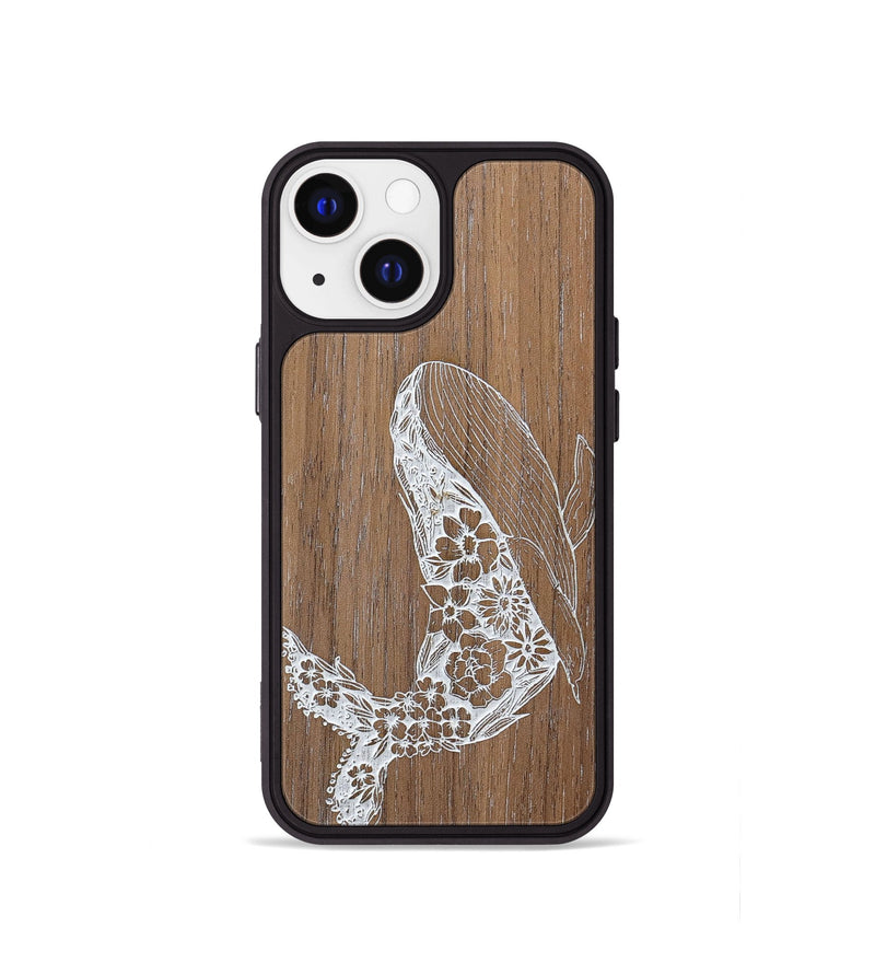 iPhone 13 mini Wood+Resin Phone Case - Growth - Walnut (Curated)