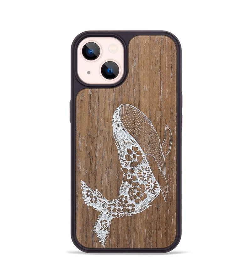 iPhone 14 Wood+Resin Phone Case - Growth - Walnut (Curated)