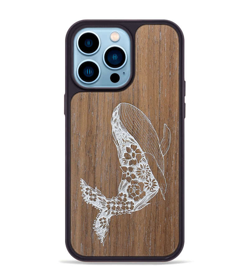iPhone 14 Pro Max Wood+Resin Phone Case - Growth - Walnut (Curated)