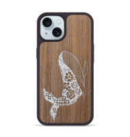 iPhone 15 Wood+Resin Phone Case - Growth - Walnut (Curated)