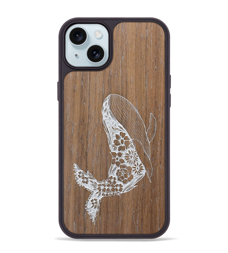 iPhone 15 Plus Wood+Resin Phone Case - Growth - Walnut (Curated)