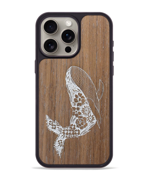 iPhone 15 Pro Max Wood+Resin Phone Case - Growth - Walnut (Curated)