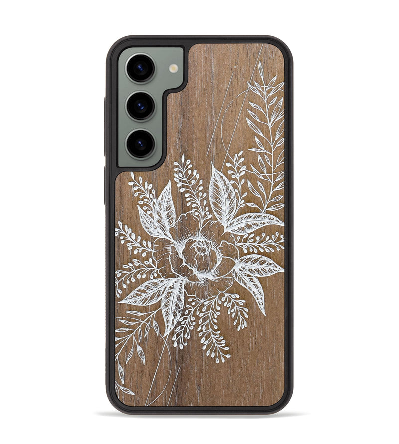 Galaxy S23 Plus Wood+Resin Phone Case - Hope - Walnut (Curated)