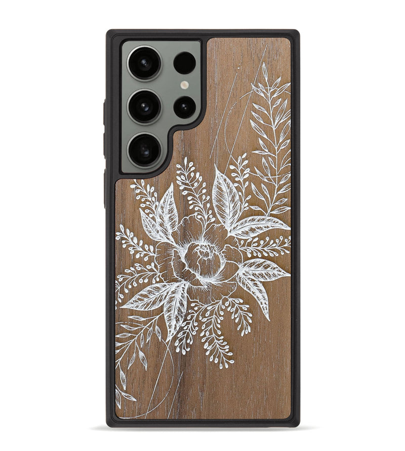 Galaxy S23 Ultra Wood+Resin Phone Case - Hope - Walnut (Curated)