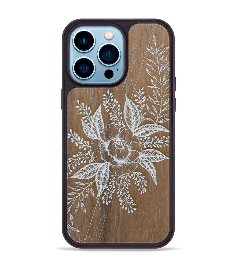 iPhone 14 Pro Max Wood Phone Case - Hope - Walnut (Curated)