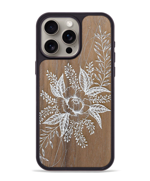 iPhone 15 Pro Max Wood+Resin Phone Case - Hope - Walnut (Curated)