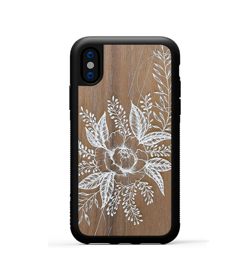 iPhone Xs Wood+Resin Phone Case - Hope - Walnut (Curated)
