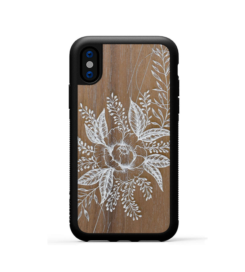 iPhone Xs Wood Phone Case - Hope - Walnut (Curated)