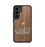 Galaxy S24 Wood+Resin Phone Case - No Rain No Flowers - Walnut (Curated)