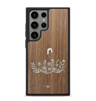 Galaxy S24 Ultra Wood+Resin Phone Case - No Rain No Flowers - Walnut (Curated)
