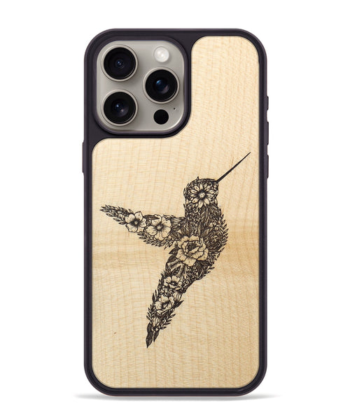 iPhone 15 Pro Max Wood+Resin Phone Case - Hover In The Moment - Maple (Curated)