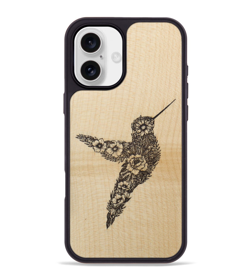 iPhone 16 Plus Wood Phone Case - Hover In The Moment - Maple (Curated)